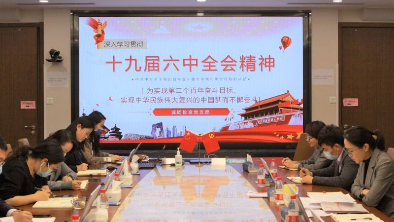 誠(chéng)旸投資黨支部深入學(xué)習(xí)貫徹黨的十九屆六中全會(huì)精神